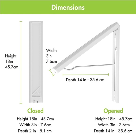 InstaHanger Foldable Clothes Drying Rack  Closet Organizer - 1 Pack  Wall Mount - Picture 3 of 3